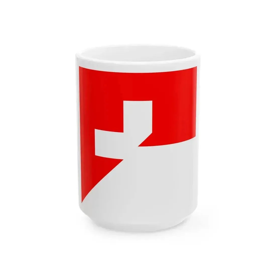 Flag of Indonesia and Switzerland (Indonesia) White Coffee Mug 15oz - Go Mug Yourself