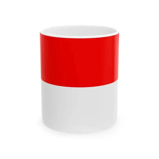 Flag of Indonesia bordered (Indonesia) White Coffee Mug 11oz - Go Mug Yourself