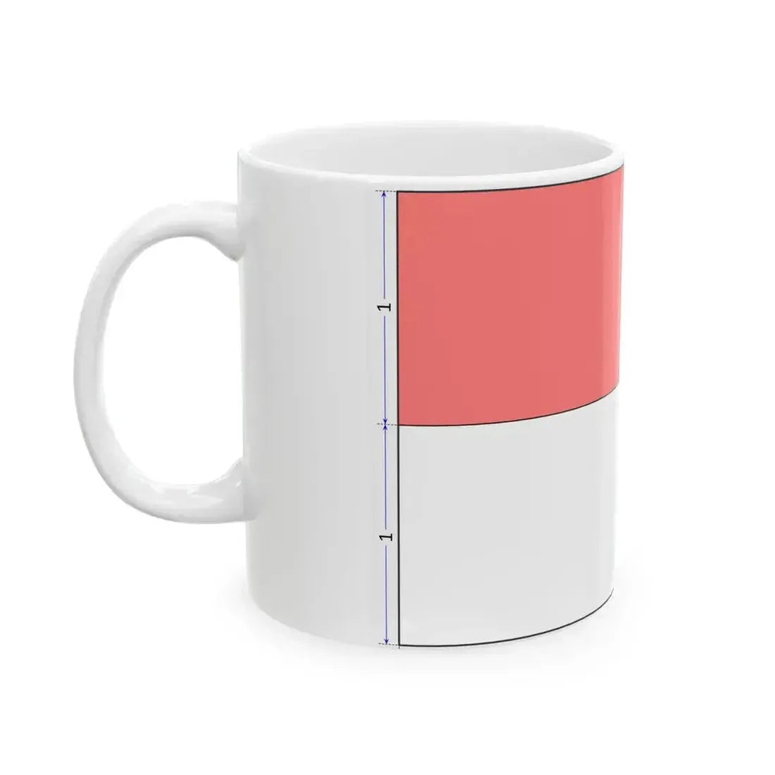 Flag of Indonesia construction sheet (Indonesia) White Coffee Mug - Go Mug Yourself