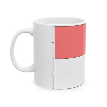 Flag of Indonesia construction sheet (Indonesia) White Coffee Mug - Go Mug Yourself