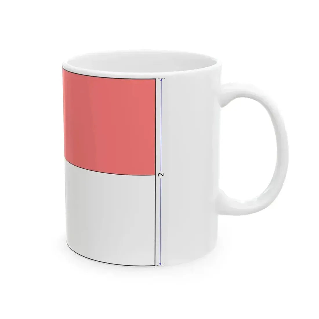 Flag of Indonesia construction sheet (Indonesia) White Coffee Mug - Go Mug Yourself