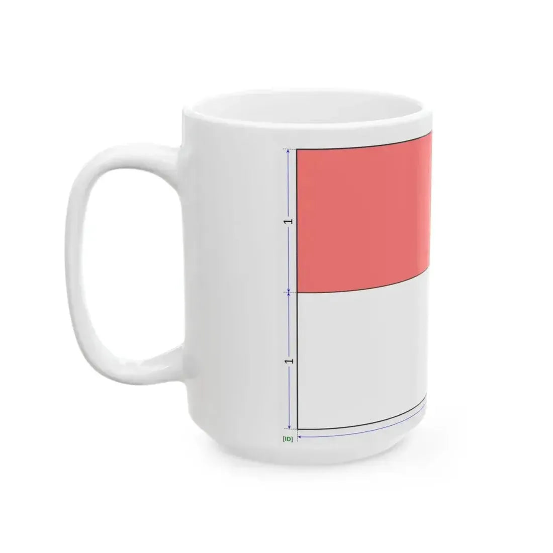 Flag of Indonesia construction sheet (Indonesia) White Coffee Mug - Go Mug Yourself