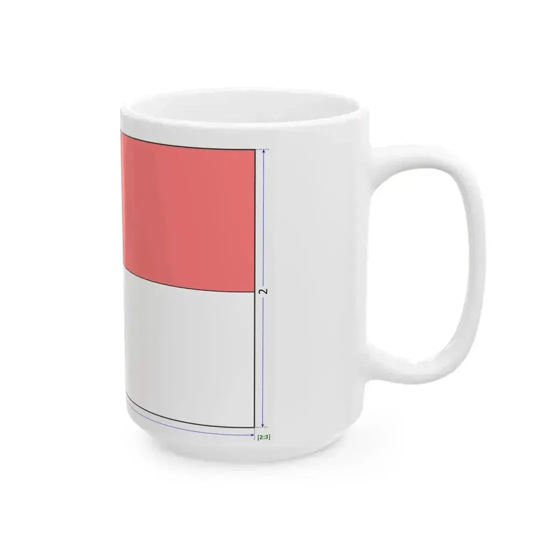 Flag of Indonesia construction sheet (Indonesia) White Coffee Mug - Go Mug Yourself