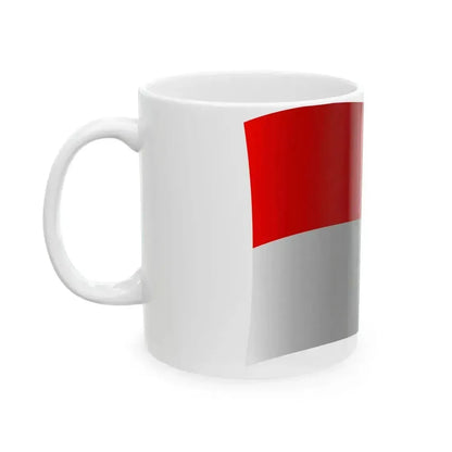Flag of Indonesia with waves and gradient (Indonesia) White Coffee Mug - Go Mug Yourself