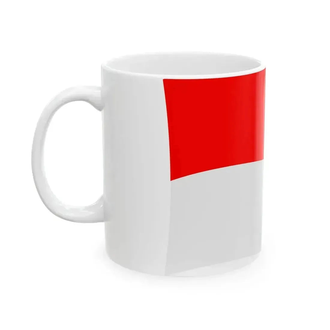 Flag of Indonesia with waves (Indonesia) White Coffee Mug - Go Mug Yourself