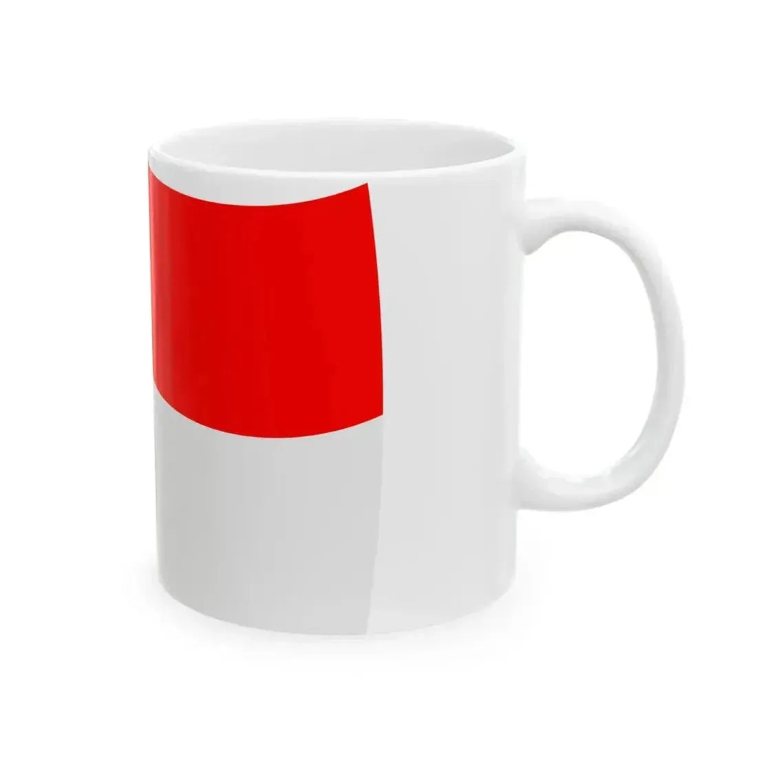 Flag of Indonesia with waves (Indonesia) White Coffee Mug - Go Mug Yourself
