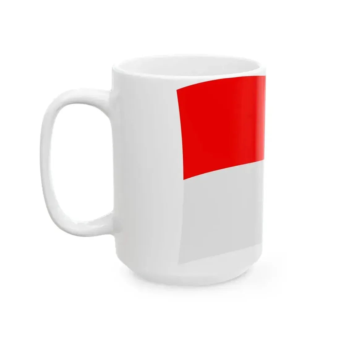 Flag of Indonesia with waves (Indonesia) White Coffee Mug - Go Mug Yourself