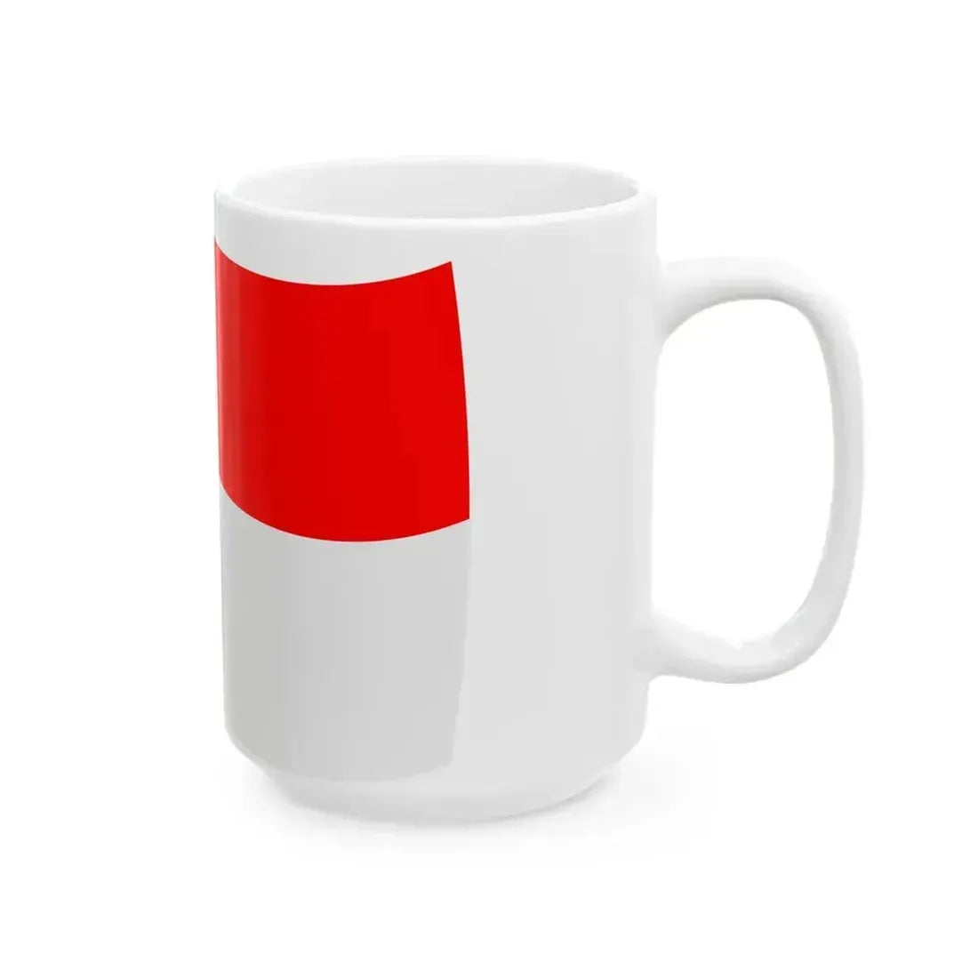Flag of Indonesia with waves (Indonesia) White Coffee Mug - Go Mug Yourself