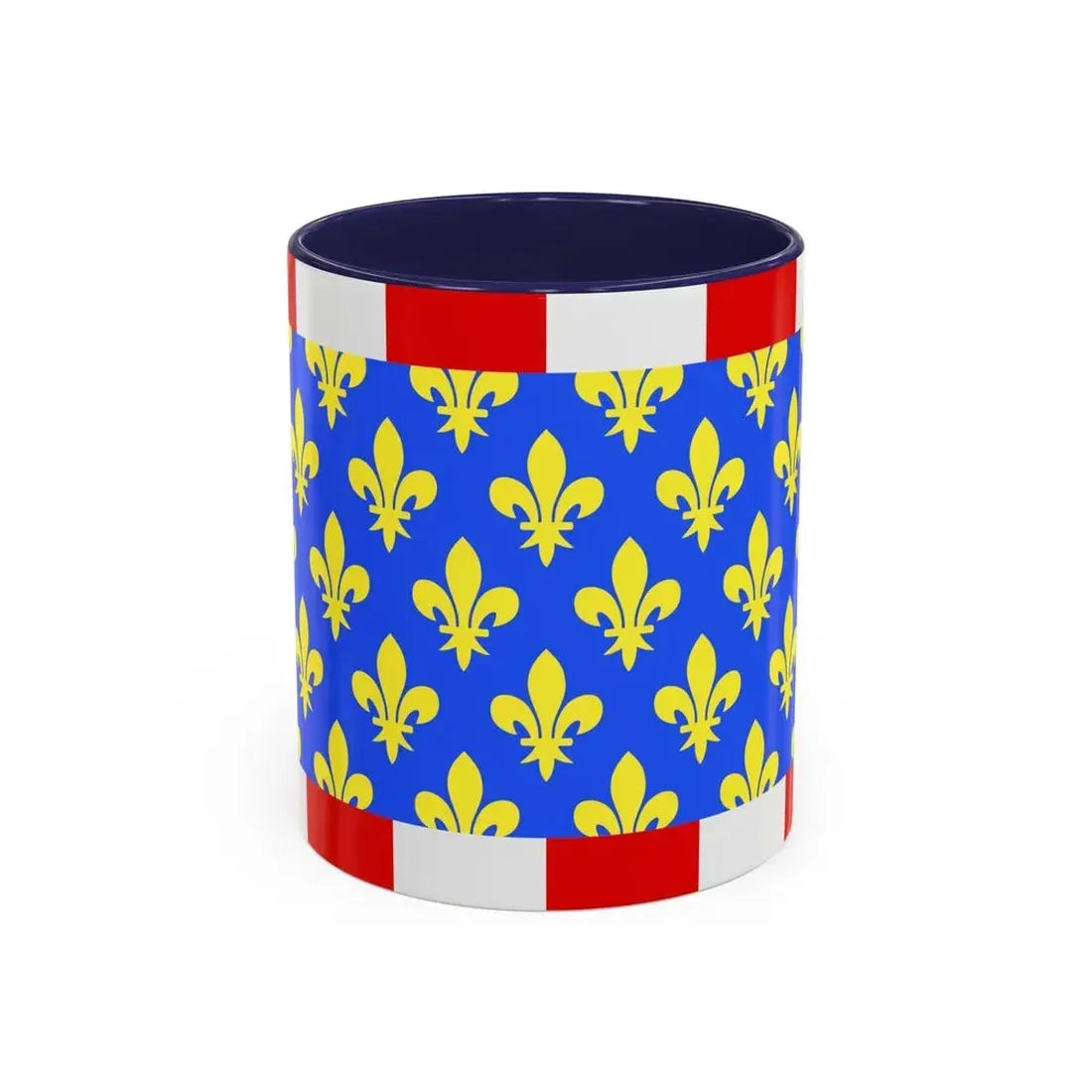 Flag of Indre et Loire France - Accent Coffee Mug 11oz Navy - Go Mug Yourself