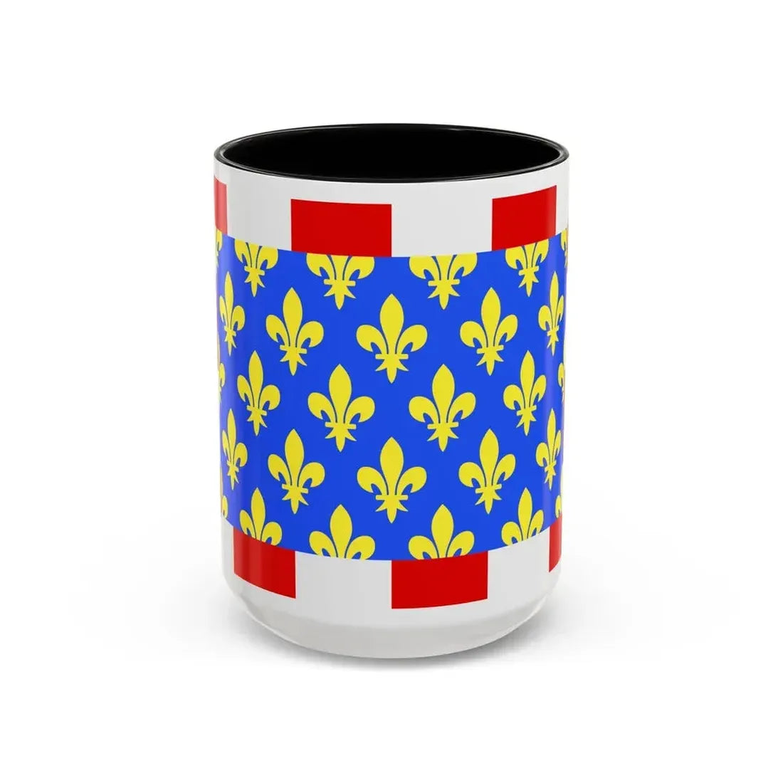Flag of Indre et Loire France - Accent Coffee Mug 15oz Black - Go Mug Yourself