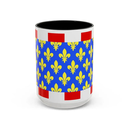 Flag of Indre et Loire France - Accent Coffee Mug 15oz Black - Go Mug Yourself
