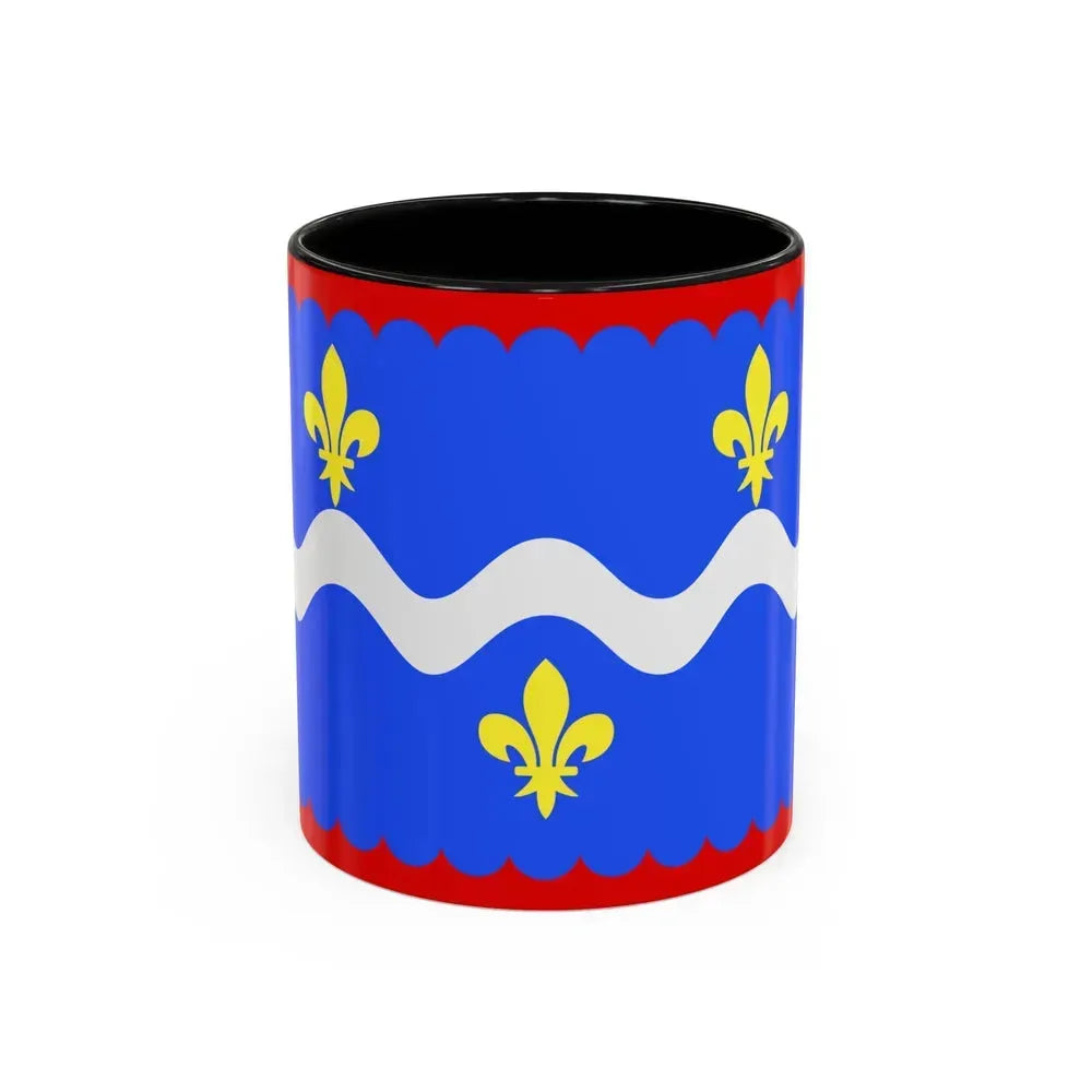 Flag of Indre France - Accent Coffee Mug 11oz Black - Go Mug Yourself