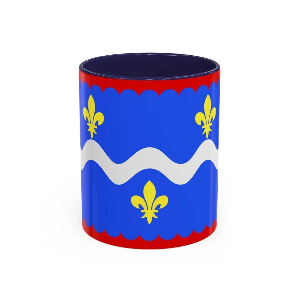 Flag of Indre France - Accent Coffee Mug 11oz Navy - Go Mug Yourself