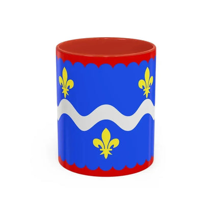 Flag of Indre France - Accent Coffee Mug 11oz Red - Go Mug Yourself