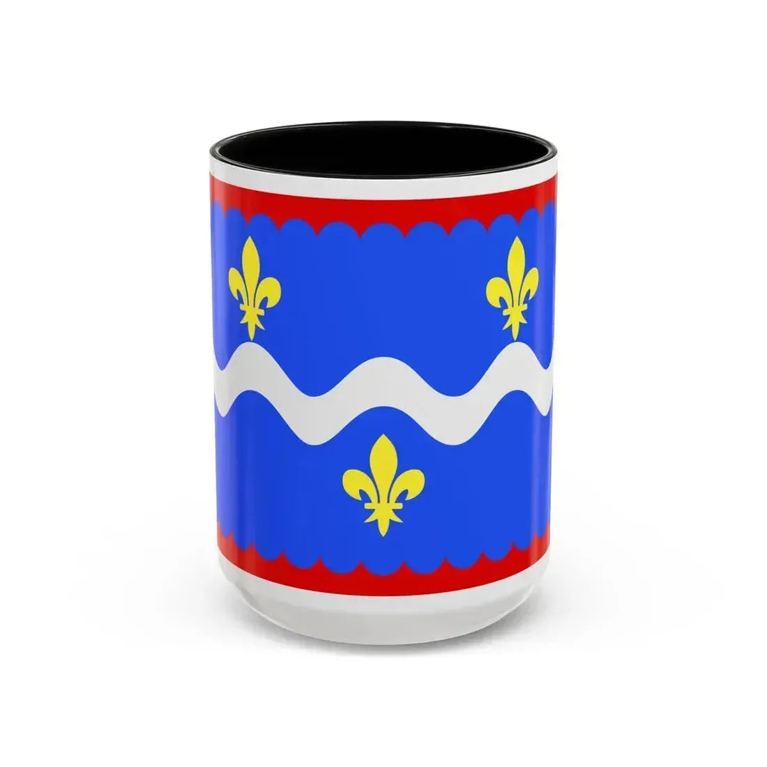 Flag of Indre France - Accent Coffee Mug 15oz Black - Go Mug Yourself