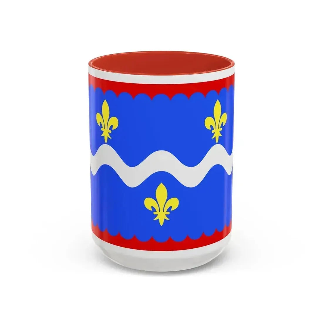 Flag of Indre France - Accent Coffee Mug 15oz Red - Go Mug Yourself
