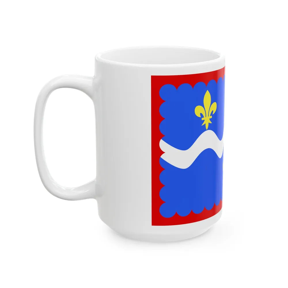 Flag of Indre France - White Coffee Mug-Go Mug Yourself