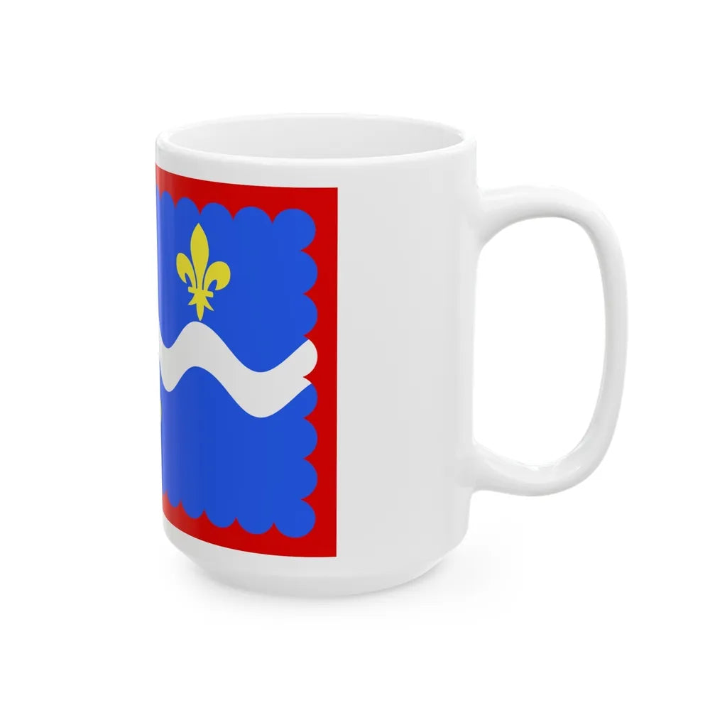 Flag of Indre France - White Coffee Mug-Go Mug Yourself