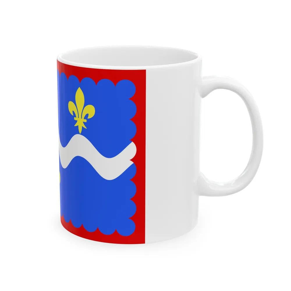 Flag of Indre France - White Coffee Mug-Go Mug Yourself