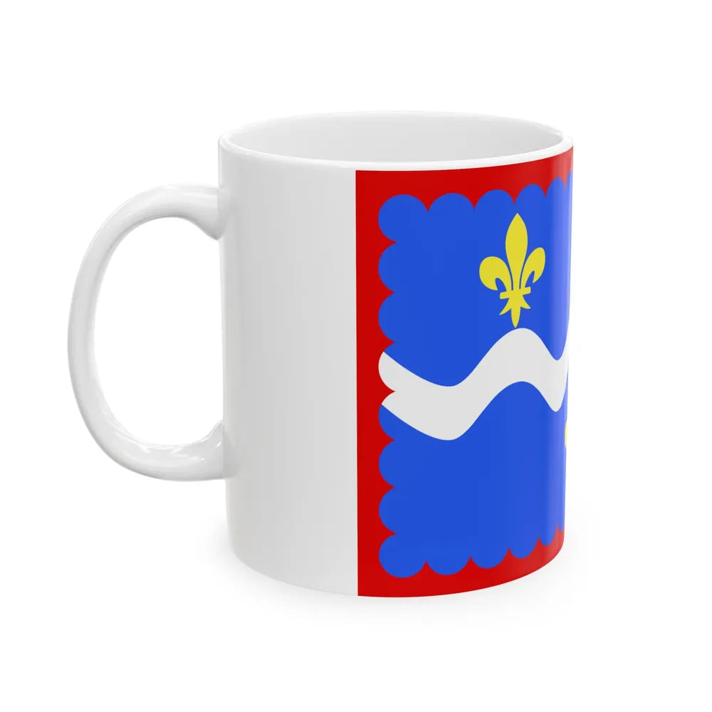 Flag of Indre France - White Coffee Mug-Go Mug Yourself