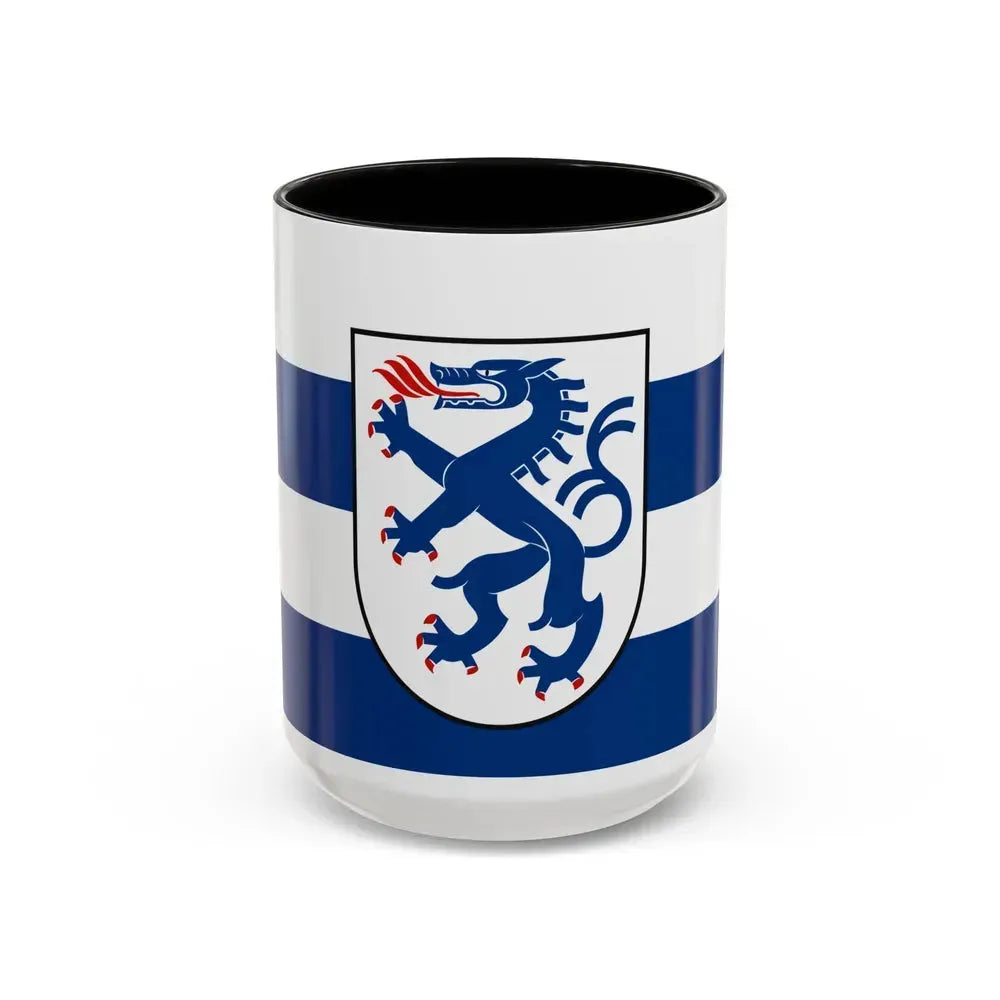 Flag of Ingolstadt Germany - Accent Coffee Mug 15oz Black - Go Mug Yourself