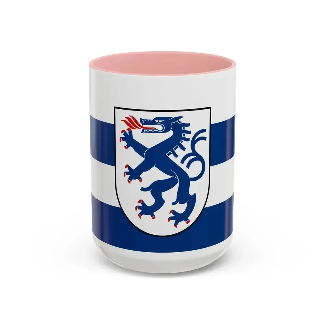 Flag of Ingolstadt Germany - Accent Coffee Mug 15oz Pink - Go Mug Yourself
