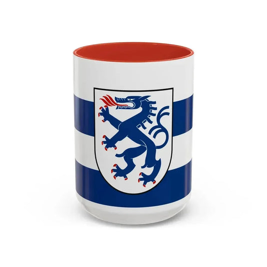 Flag of Ingolstadt Germany - Accent Coffee Mug 15oz Red - Go Mug Yourself
