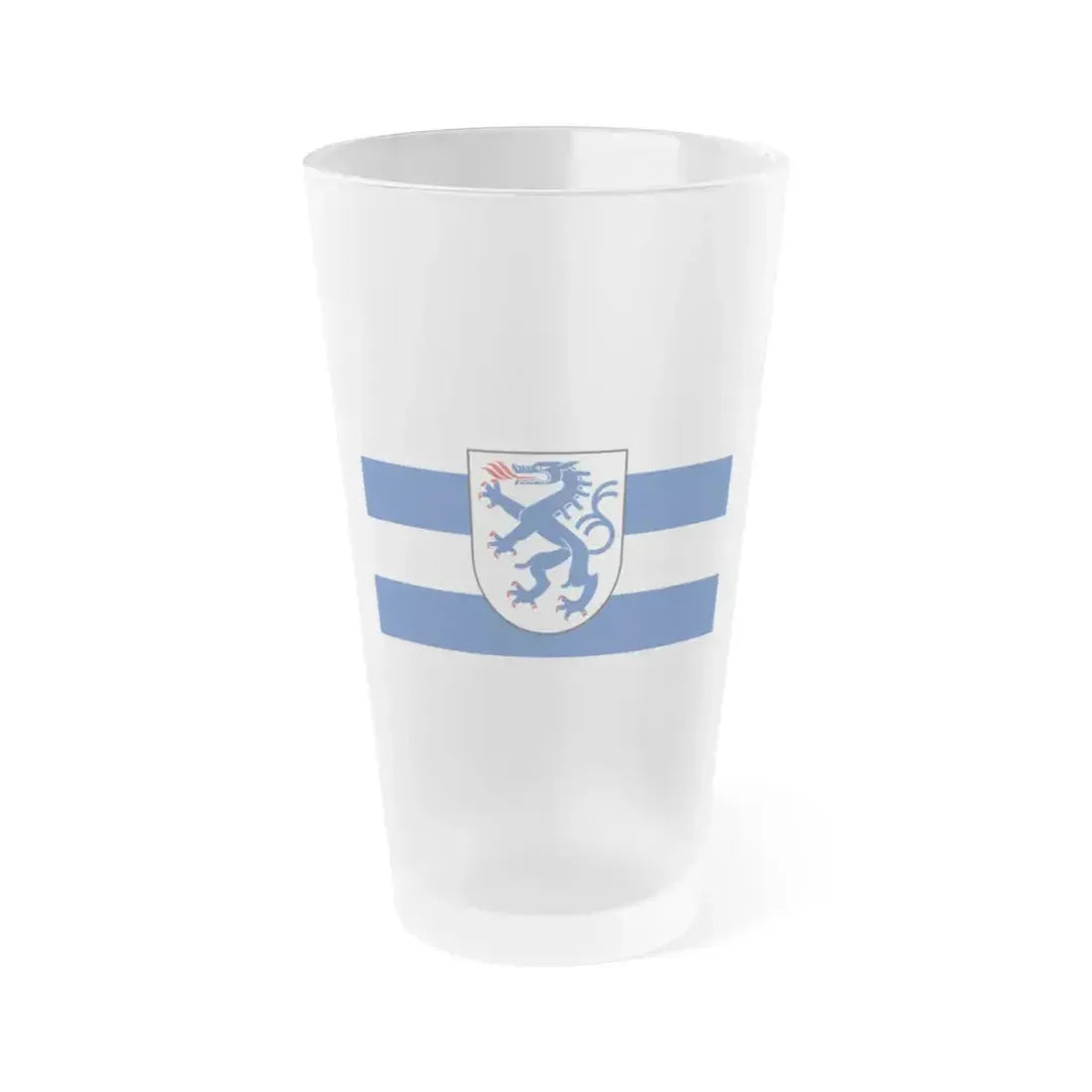 Flag of Ingolstadt Germany - Frosted Pint Glass 16oz 16oz Frosted - Go Mug Yourself