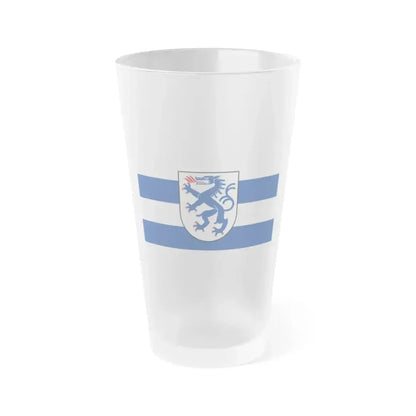 Flag of Ingolstadt Germany - Frosted Pint Glass 16oz 16oz Frosted - Go Mug Yourself