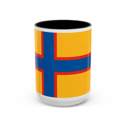 Flag of Ingrian Finns Estonia - Accent Coffee Mug 15oz Black - Go Mug Yourself