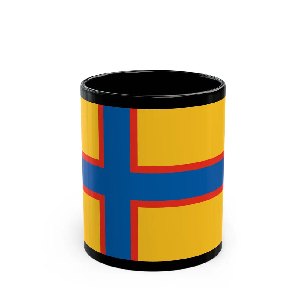 Flag of Ingrian Finns Estonia - Black Coffee Mug-11oz-Go Mug Yourself