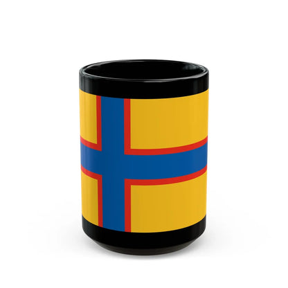 Flag of Ingrian Finns Estonia - Black Coffee Mug-15oz-Go Mug Yourself