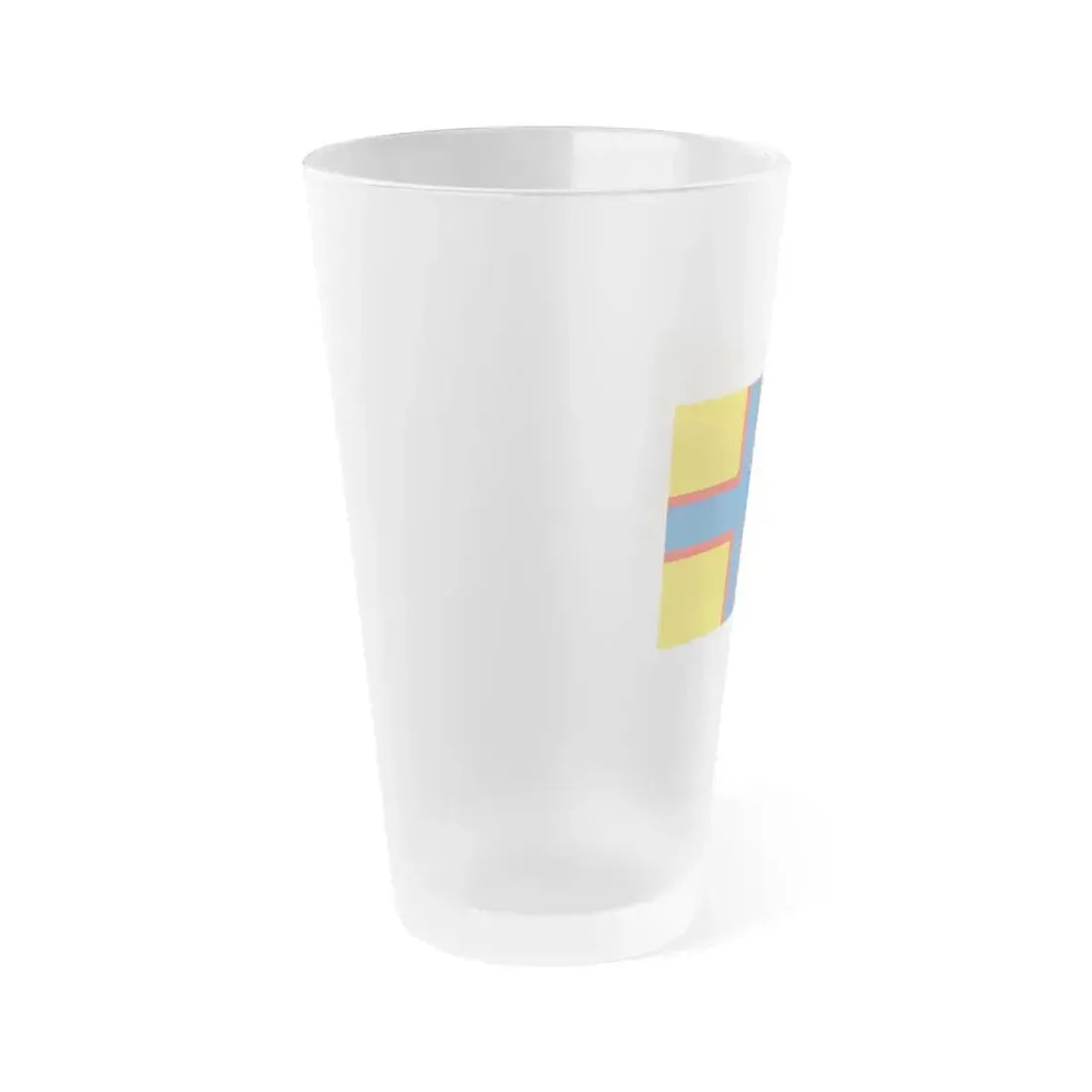 Flag of Ingrian Finns Estonia - Frosted Pint Glass 16oz - Go Mug Yourself