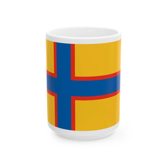 Flag of Ingrian Finns Estonia - White Coffee Mug-15oz-Go Mug Yourself