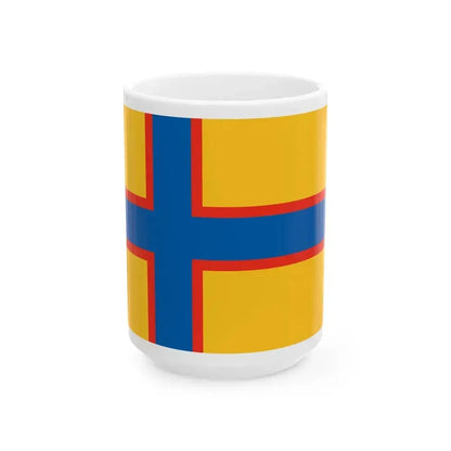 Flag of Ingrian Finns Estonia - White Coffee Mug 15oz - Go Mug Yourself