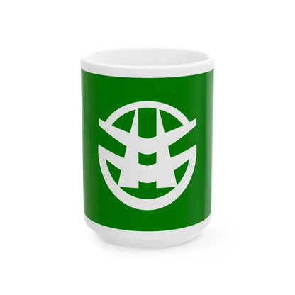 Flag of Inokuchi Toyama 1978-2004 (Japan) White Coffee Mug 15oz - Go Mug Yourself