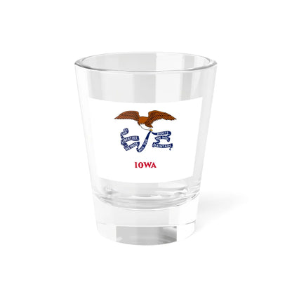 Flag of Iowa 1917-1921 (United States) Shot Glass 1.5oz 1.5oz - Go Mug Yourself