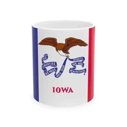 Flag of Iowa 1921-2018 (United States) White Coffee Mug 11oz - Go Mug Yourself