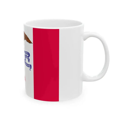 Flag of Iowa 1921-2018 (United States) White Coffee Mug - Go Mug Yourself