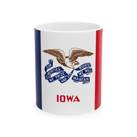 Flag of Iowa (United States) White Coffee Mug 11oz - Go Mug Yourself