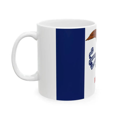 Flag of Iowa variant (United States) White Coffee Mug - Go Mug Yourself