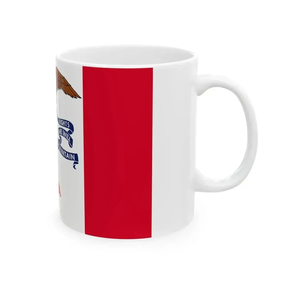 Flag of Iowa variant (United States) White Coffee Mug - Go Mug Yourself