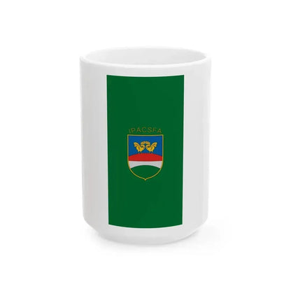 Flag of Ipacsfa (Hungary) White Coffee Mug 15oz - Go Mug Yourself
