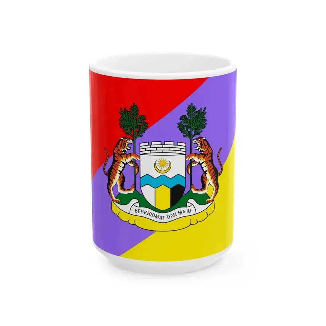 Flag of Ipoh Perak (Malaysia) White Coffee Mug 15oz - Go Mug Yourself