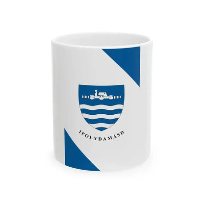 Flag of Ipolydamasd (Hungary) White Coffee Mug 11oz - Go Mug Yourself