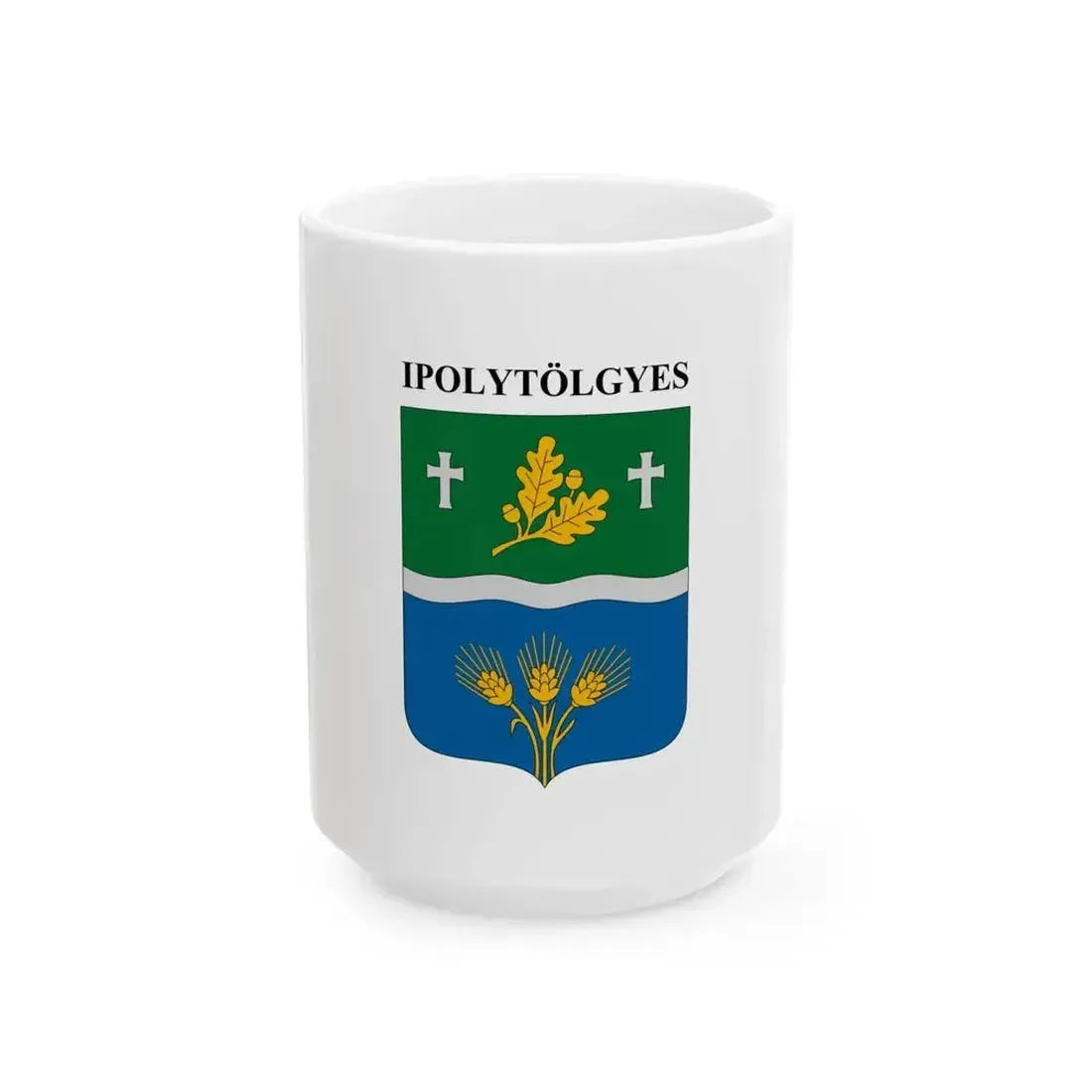 Flag of Ipolytolgyes (Hungary) White Coffee Mug 15oz - Go Mug Yourself