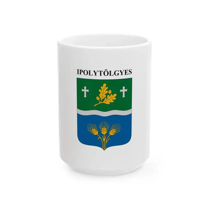 Flag of Ipolytolgyes (Hungary) White Coffee Mug 15oz - Go Mug Yourself