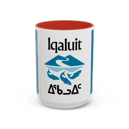 Flag of Iqaluit Nunavut Canada - Accent Coffee Mug 15oz Red - Go Mug Yourself