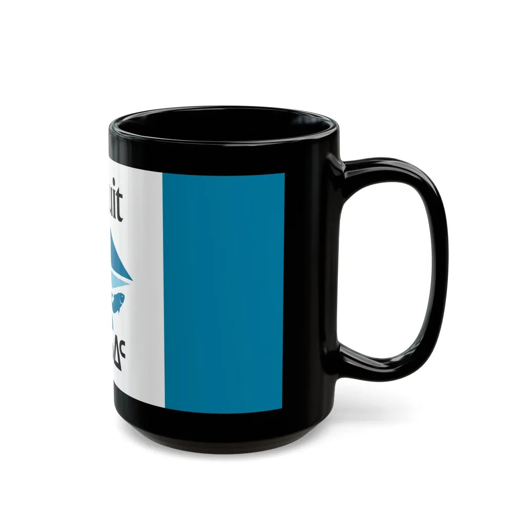 Flag of Iqaluit Nunavut Canada - Black Coffee Mug-Go Mug Yourself