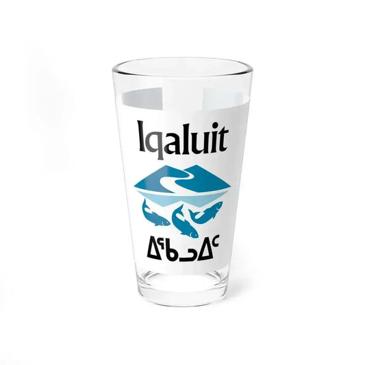 Flag of Iqaluit Nunavut Canada - Pint Glass 16oz 16oz - Go Mug Yourself